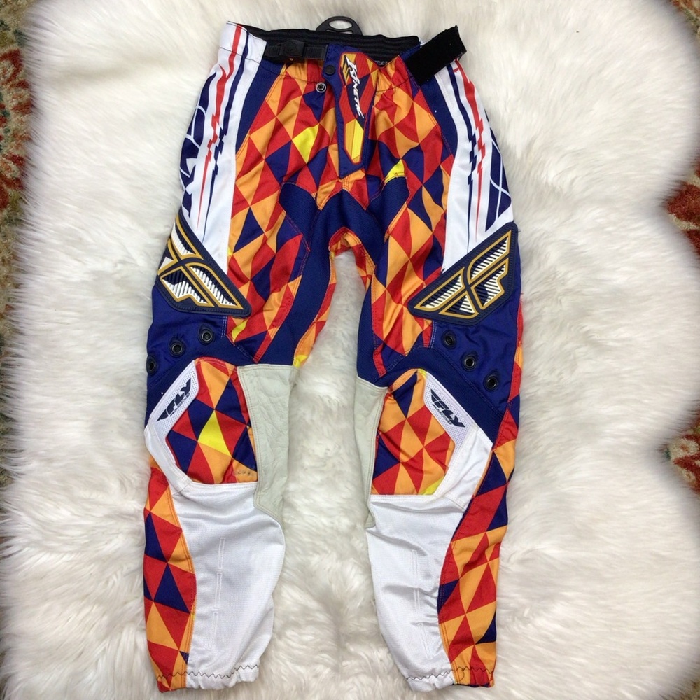 Fly Racing Pants Mens 30 Kinetic Tech Mid Rise Motocross Adjustable Waist